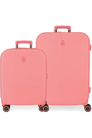 Enso Annie Set of Suitcases Orange 55/70 cm Rigid ABS Integrated TSA Closure 116L 7.54 kg 4 Double Wheels Hand Luggage