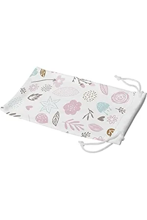 Bonamaison Digitally Printed Glasses Pouch, Sunglasses Pouch, 100% Cotton, Soft & Slim, Protective Glasses Case with Drawstring Closure, 1 Piece, 11x19 cm