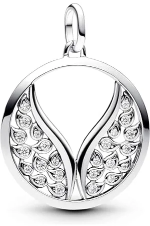 PANDORA ME Wings sterling silver medallion with clear cubic zirconia