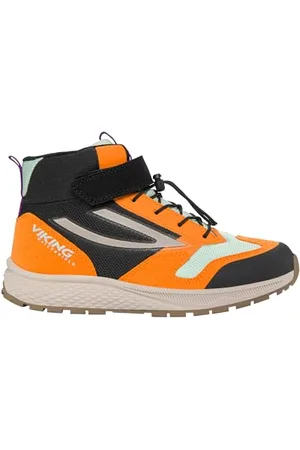 Viking Century Mid WP 1V SL Walking Shoes, Black/Orange, 4.5 UK