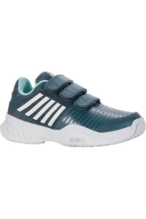 K-Swiss Performance Court Express Strap Omni Tennis Shoes, Indian Teal/White/Aqua Splash, 11.5 UK Child