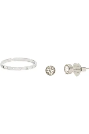 Kate Spade Set in Stone Bangle & Studs, Clear/Silver