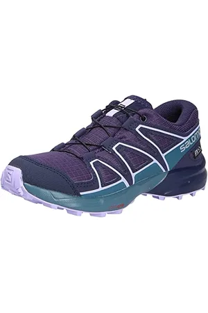 Salomon Speedcross Clima Waterproof Kids Outdoor Shoes, Precise fit, Grip, and Practical comfort, Grape, 4