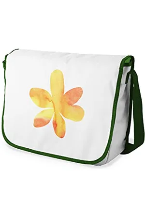 Bonamaison Digitally Printed Messenger School Bag with Khaki Strap for Students, Cross Body Bag, Courier Bag, Shoulder Bag for School, Back to School, Size: 29x36 Cm