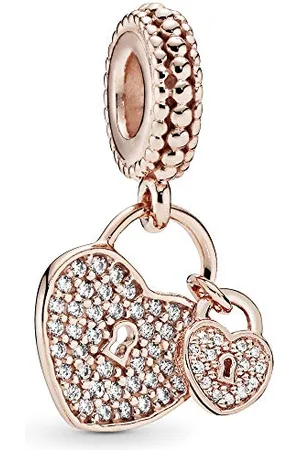 PANDORA Pavé Heart Padlocks Dangle Charm 781807CZ