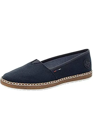 Rieker Women Espadrilles M2278, Ladies Flats,Low Shoes,Summer Shoes,Slippers,Slip-ons,Braided,Maritime,Blue (Blau / 14),36 EU / 3.5 UK