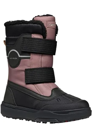 Geox J BUNSHEE PG Girl B Snow Boot, DK Rose/Black, 10 UK Child