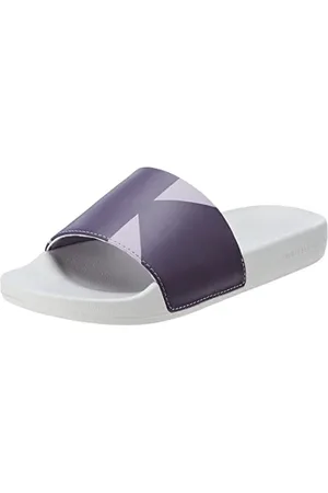Calvin Klein Women Pool Slides, Purple (Oyster Mushroom/Lavender /Purple V), 6 UK