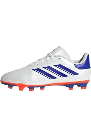 adidas Unisex COPA Pure II Club Football Boots Flexible Ground, Cloud White/Lucid Blue/Solar Red, 11.5 UK