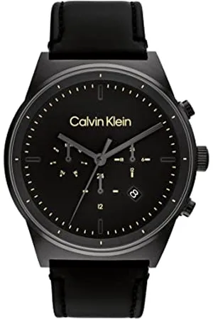 Calvin Klein Analogue Multifunction Quartz Watch for Men with Leather Strap - 25200298