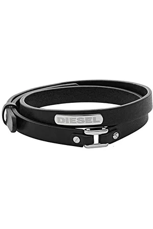 Diesel Bracelet for Men , 18 cm - 19.5 cm Leather Bracelet, DX0971040