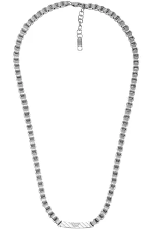 Emporio Armani Necklace for Men Essential, Length: 530mm, Width: 30mm Stainless Steel Necklace, EGS2922040