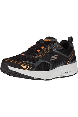 Skechers Mens Consistent Runners Trainers Low Top Lace Up Black/White/Orangeg 9.5 (44)