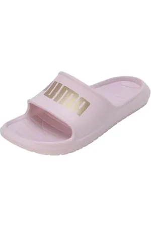 PUMA Unisex Adults Divecat V2 Lite Slide Sandals, Chalk Pink- Team Gold, 9 UK
