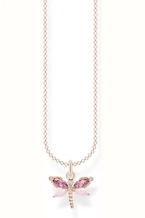 Thomas Sabo KE2096-321-7 Dragonfly Necklace in Gold-Plated Silver