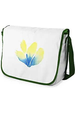 Bonamaison Digitally Printed Messenger School Bag with Khaki Strap for Students, Cross Body Bag, Courier Bag, Shoulder Bag for School, Back to School, Size: 29x36 Cm