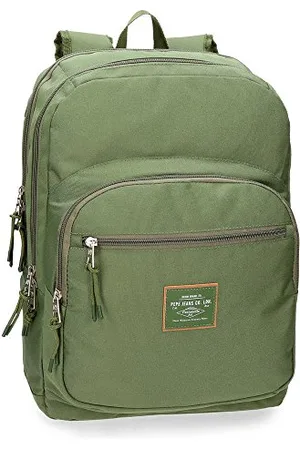 Pepe Jeans Cross Double compartment Backpack Adaptable to trolley Green 30,5x44x15 cms Polyester 0 20.13L