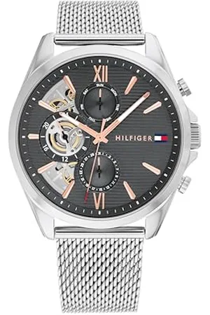 Tommy Hilfiger Analogue Multifunction Quartz Watch for men with Stainless Steel mesh and link bracelet and leather strap