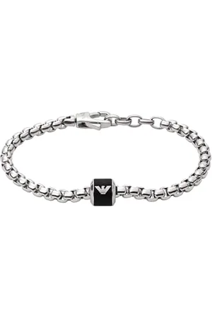 Emporio Armani Bracelet for Men Essential, Length: 190mm, Height: 11mm, Width: 10mm Silver Stainless Steel Bracelet, EGS2911040