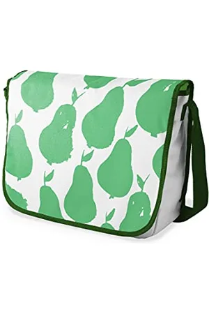 Bonamaison Digitally Printed Messenger School Bag with Khaki Strap for Students, Cross Body Bag, Courier Bag, Shoulder Bag for School, Back to School, Size: 29x36 cm