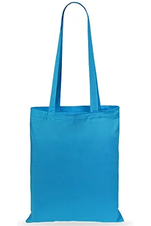 eBuyGB Pack of 10 Cotton Shopping Canvas and Beach Tote Bag 42 cm