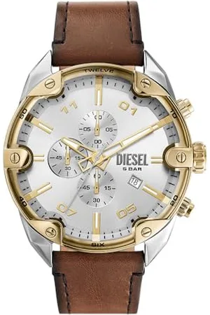 Diesel Spiked Watch for Men, Chronograph Movement with Silicone, Stainless Steel or Leather Strap, , 49MM