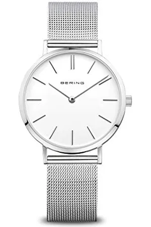 Bering Women Analog Quartz Classic Collection Watch with stainless steel Strap and Sapphire Crystal 14134-004, , 34 (EU)