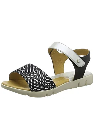 Padders Fushsia Open Toe Sandals, Black (Black Combi 38), 3 UK