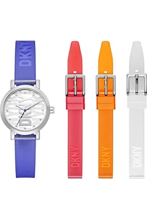 DKNY Watch for Women Soho Quartz/3 Hand movement 28mm case size with a Polyurethane strap NY6661SET