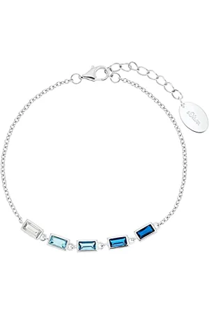 QS by s.Oliver Bracelet 925 Sterling silver woman bracelet, with zirconia synth., 17+3 cm, silver, comes in jewelry gift box