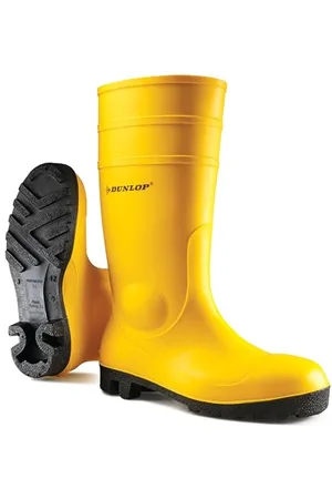 Dunlop Protomastor full safety - Yellow safety workboot, S5 rated, with steel toecap and midsole, Oil resistant, SRA rated outsole for perfect grip, 100% waterproof and antistatic - EU37, UK4