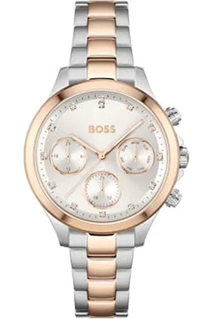 HUGO BOSS Analogue Multifunction Quartz Watch for Women with Two-Tone Stainless Steel Bracelet - 1502564