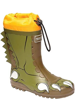 Regatta Mudplay Jnr Rain Boot, DarkKhaki/RustyOrange, 4 UK Child