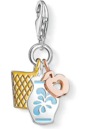 Thomas Sabo Thomas Lock Frakfurter Bembel Charm Gold Lights/Blue Enamel Bezel 1154-548-1