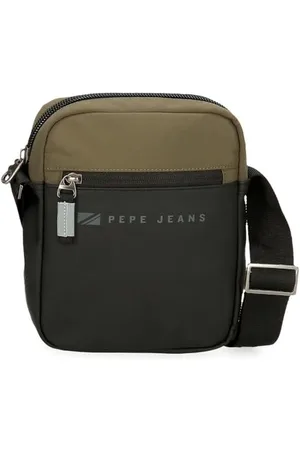 Pepe Jeans Jarvis Shoulder Bag Medium 17x22x6cm Faux Leather and Polyester L by Joumma Bags, , Medium Crossbody Bag