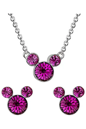 Disney Mickey Mouse Birthstone Necklace and Earring Set SH00519RFEBL.PH
