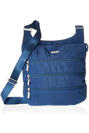 Baggallini Big Zipper Travel Crossbody Bag. Blue Size: One Size