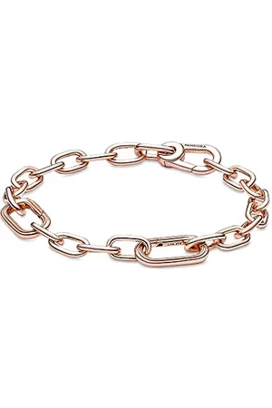 PANDORA ME Slim Link Chain Bracelet In 14K Rose Gold-Plated For Medallion Charms, Size 16