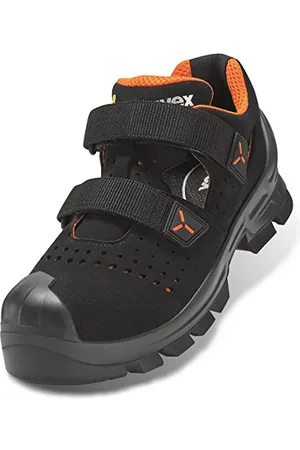 Uvex Unisex Adults Sandal 6520/2 S1P size39 PU/Rubber W11 Safety, Nero, Arancione, 5 UK
