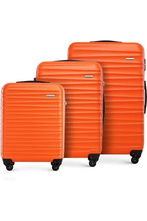 Wittchen Travel Suitcase Carry-On Cabin Luggage Hardshell Made of ABS with 4 Spinner Wheels Combination Lock Telescopic Handle Groove Line Set of 3 suitcases