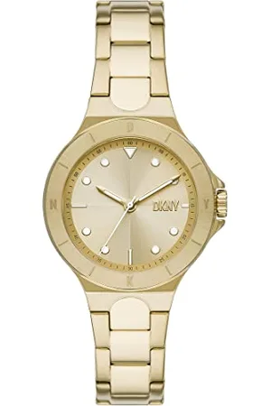 DKNY Watch for Women Chambers Quartz/3 Hand movement 34mm case size with a Stainless Steel strap NY6655