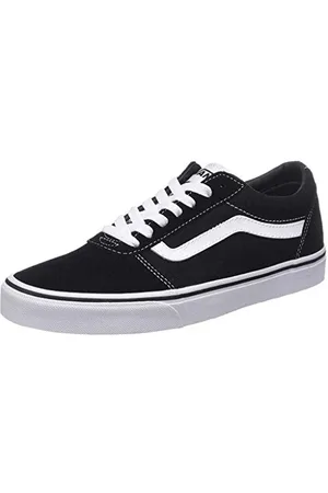 Vans Mens Size 9, Ward Sneaker Black & White Suede Canvas Lace Up Shoes, Low Top Men