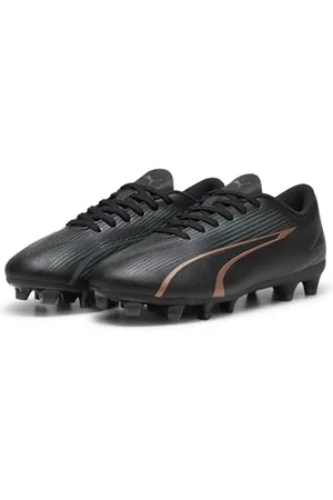 PUMA Boys Ultra Play FG/AG Football Shoes, 28.5 EU, Black Copper Rose Metallic