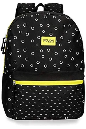 MOVOM Bubbles Backpack Adaptable to Trolley Black 32x42x16 cms Polyester 21.5L