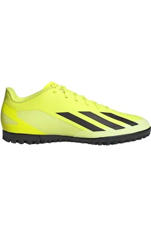 adidas Unisex X Crazyfast Club Turf Boots Sneaker, Solar Yellow/Core Black/Cloud White, 12 UK