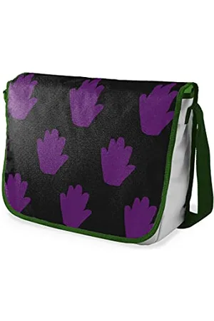 Bonamaison Digitally Printed Messenger School Bag with Khaki Strap for Students, Cross Body Bag, Courier Bag, Shoulder Bag for School, Back to School, Size: 29x36 Cm