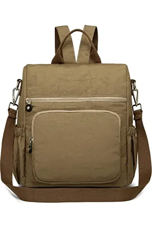 Kono Women Backpack Anti Theft Rucksack Nylon Schoolbag Ladies Travel Work Bag Casual Daypack Vintage Shoulder Backpack