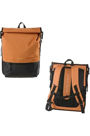 Karen Walker Lifestyle Roll-Up Backpack Mika Coconut 42139-244 with Main Compartment, Laptop Compartment, Ergonomic Back Padding, Buckles, Water-Repellent, Approx. 21 L Volume, , ca. 34 x 44 x 12 cm