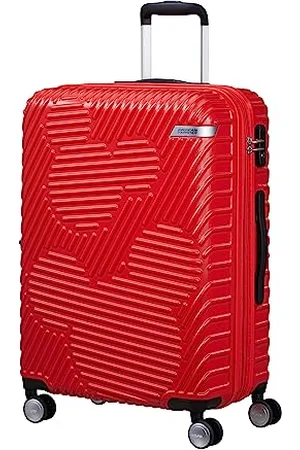 American Tourister Mickey Clouds, Spinner M, Expandable Suitcase, 66 cm, 63/70 L, Red , , M (66 cm - 63/70 L), Children