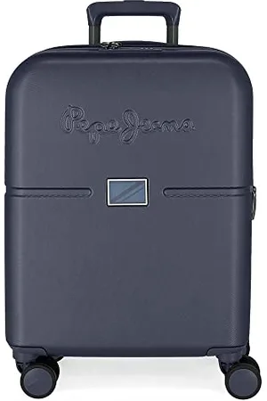 Pepe Jeans Accent Cabin Suitcase Blue 40x55x20 cm Rigid ABS Integrated TSA Closure 37L 3.22 kgs 4 Double Wheels Hand Luggage